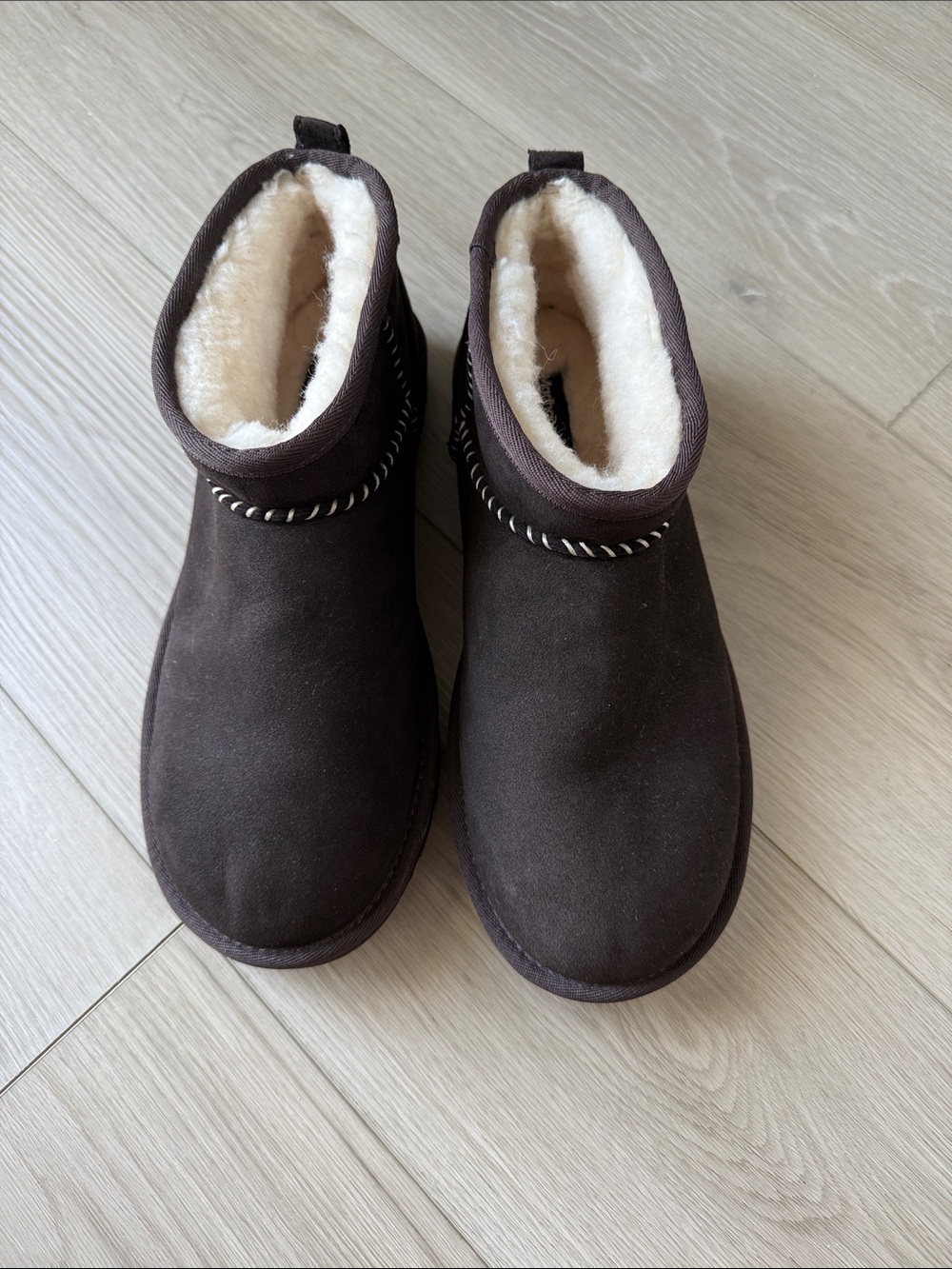 Madhappy x Ugg Brown Suede Shearling Lined Ankle Boots